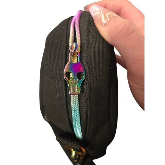Custom Striped Bat Crossbody Coffin Bag - Picture 2 of 4